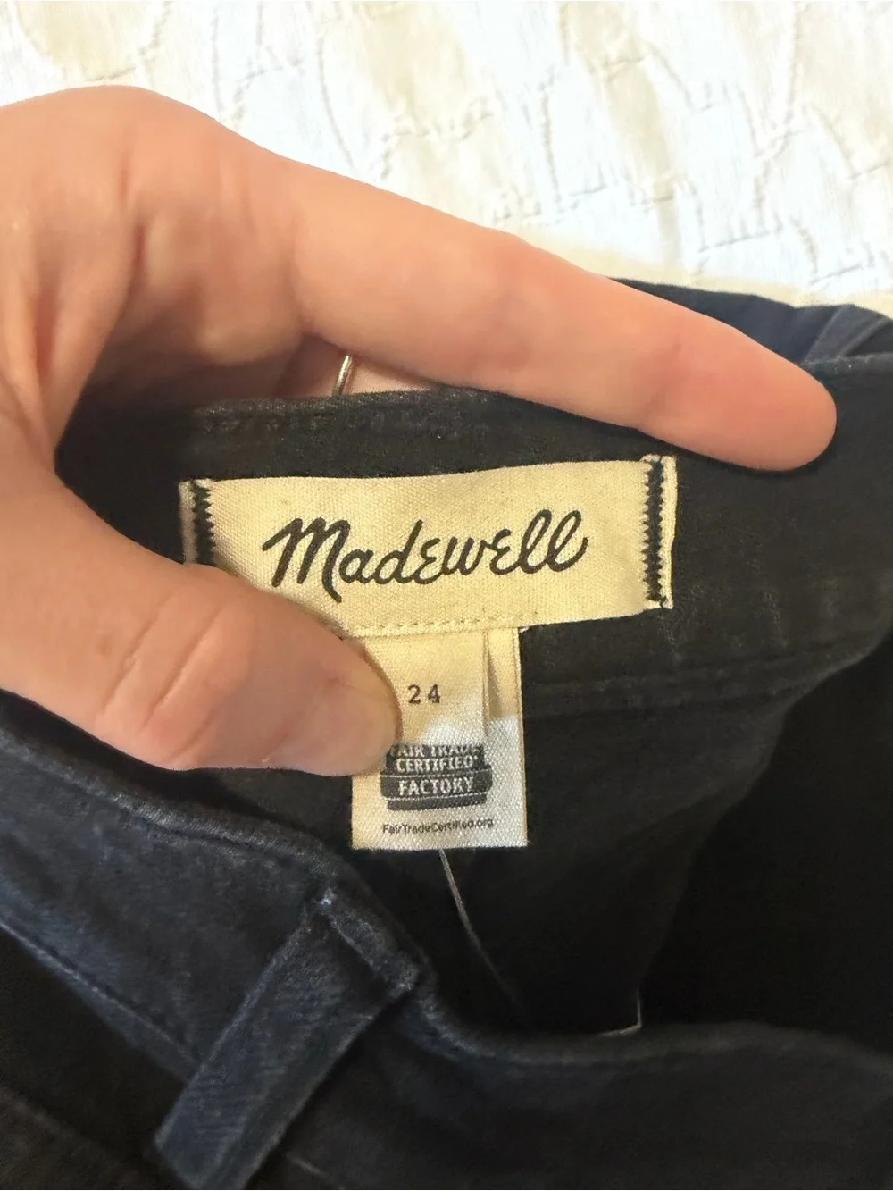 NWT Madewell Black High-Rise Denim Shorts